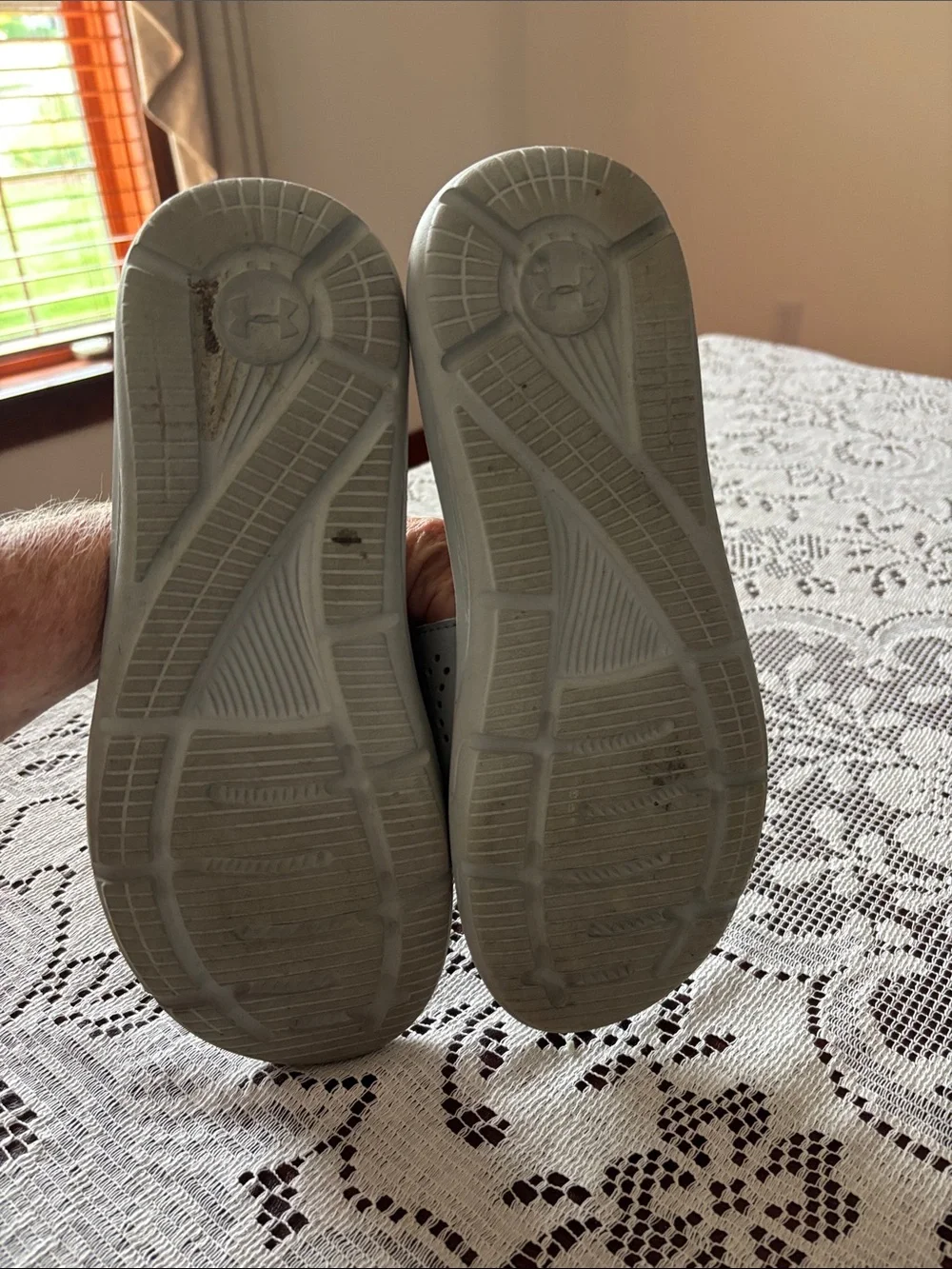 Under Armour Black and Gray Men's Adjustable Slide Sandals